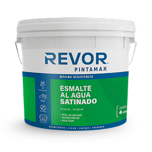 ESMALTE AL AGUA SATIN PINTAMAX REVOR BASE B 5GL.9663984517