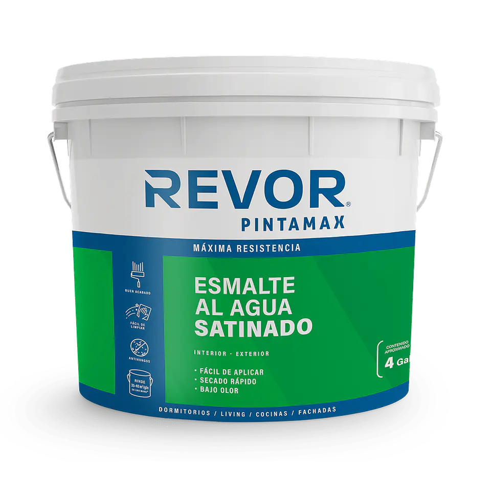 ESMALTE AL AGUA SATIN PINTAMAX REVOR BASE B 5GL.9663984517 1