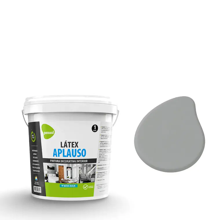 LATEX PASSOL APLAUSO GRIS ACERO 1 GLN. 101413038 1