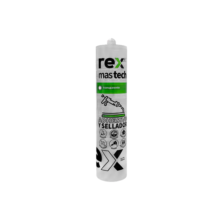 ADHESIVO SELLADOR MAS TECH REX TRANSP. 290ML 30219 1