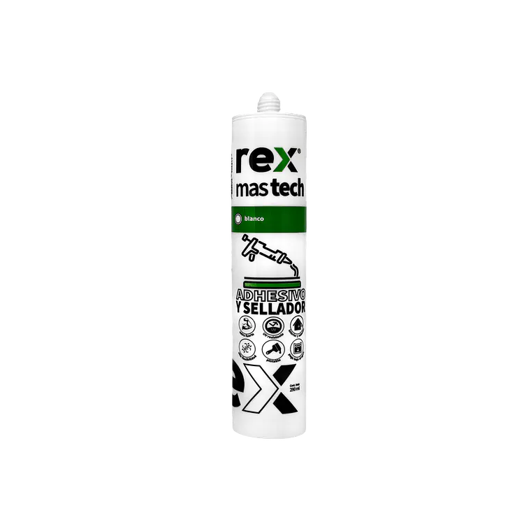 ADHESIVO SELLADOR MAS TECH REX BLANCO 290ML 30217 1