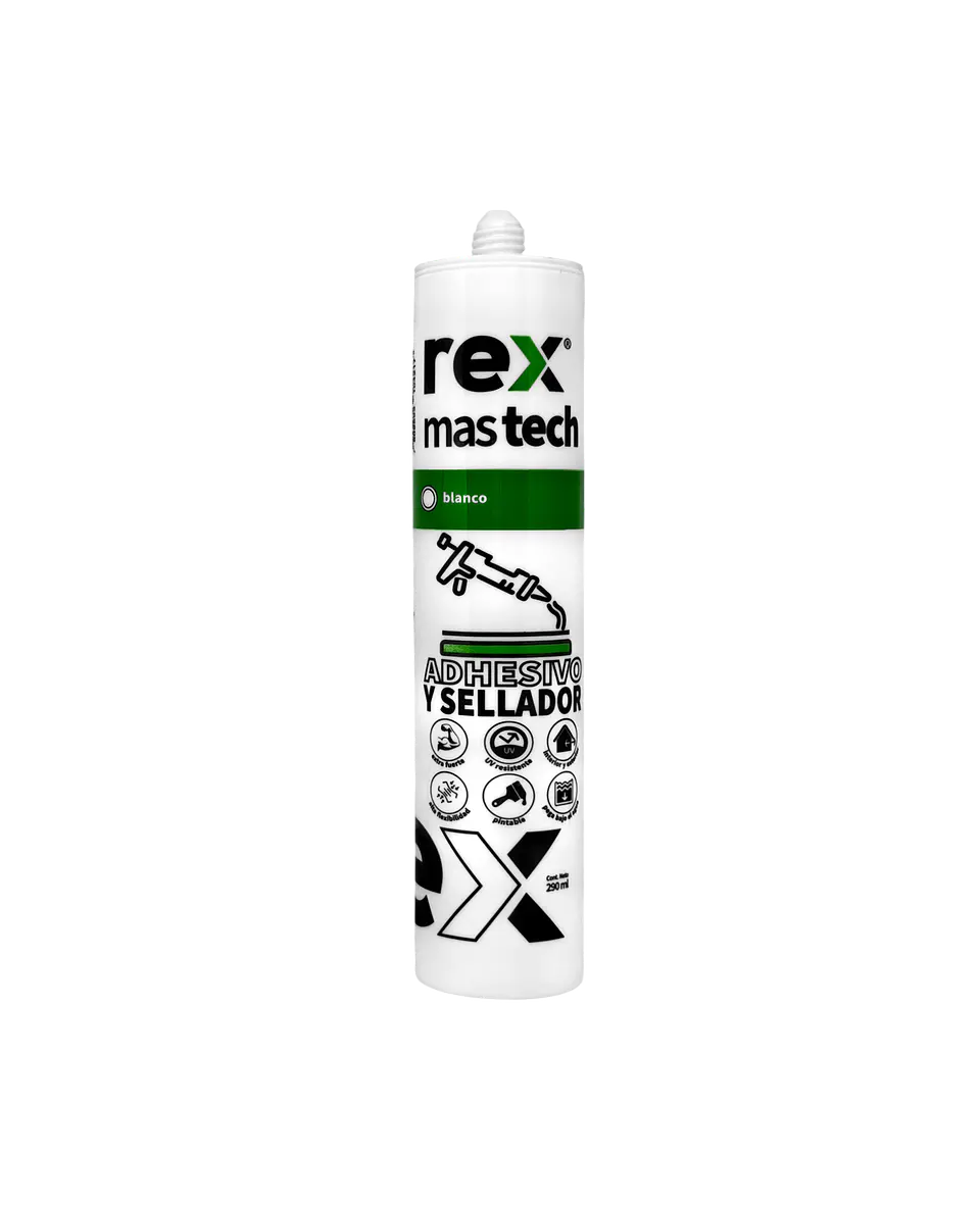 ADHESIVO SELLADOR MAS TECH REX BLANCO 290ML 30217 1
