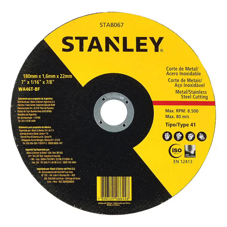DISCO CORTE METAL STANLEY 7