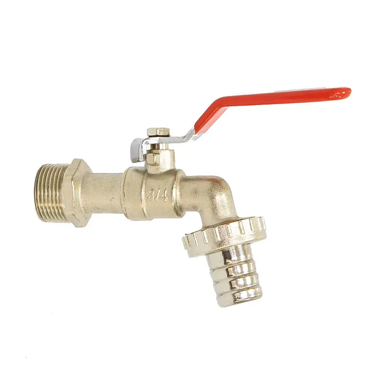 LLAVE BOLA JARDIN MANILLA ROJA 3/4