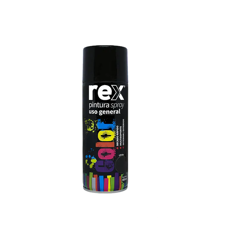 SPRAY REX NEGRO BRILLANTE 400 ML.60014 1