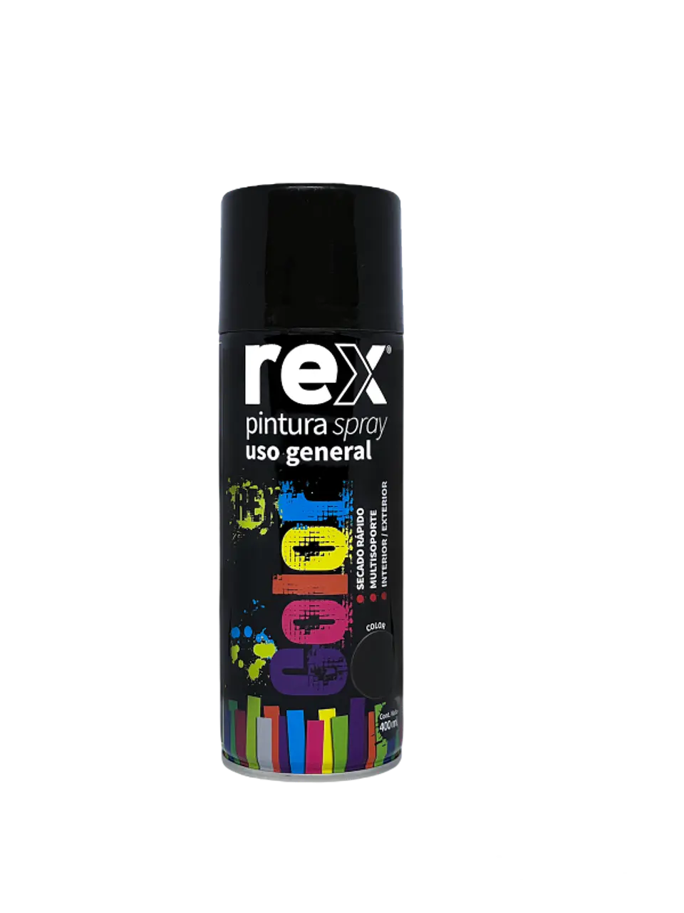 SPRAY REX NEGRO BRILLANTE 400 ML.60014 1