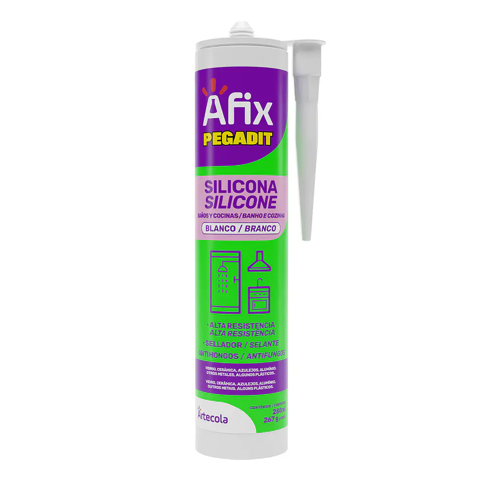 SILICONA BAÑO Y COCINA BLANCA AFIX 1