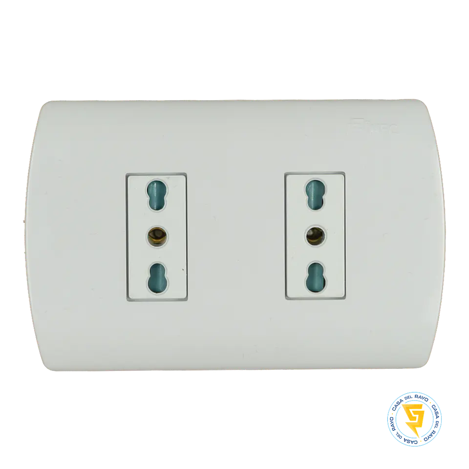 ENCHUFE MEC DOBLE 10/16A.ARIS PRO BLANCO 0200AP0557 1