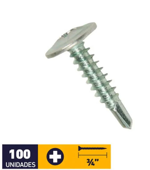 TORNILLO LENTEJA PTA.BROCA 3/4" (100 UNID)FTAC-100