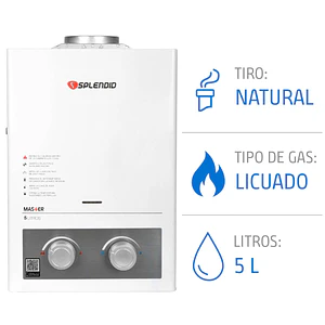 CALEFON SPLENDID 5 LT.IONIZ.GAS LICUA.046164/76103/1202049