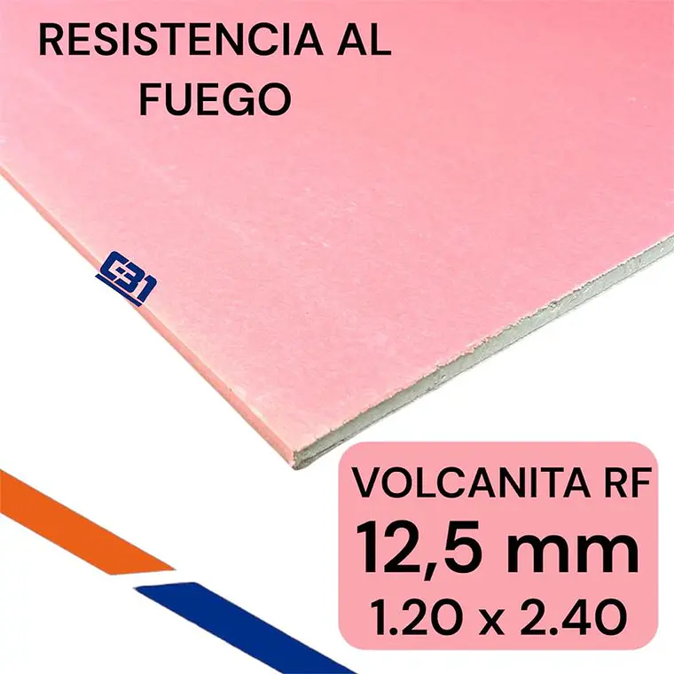 VOLCANITA 12.5 MM RF 1,20 X 2,40 MT.FUEGO 003987 1