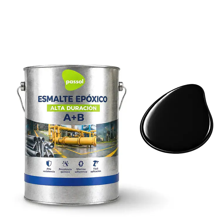 KIT ESMALTE EPOXICO NEGRO PASSOL GL 5012128-P 1