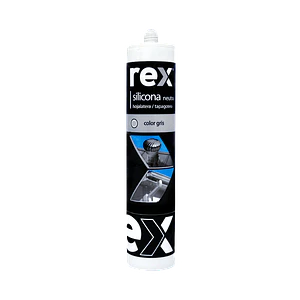 SILICONA REX NEUTRA HOJALATERA GRIS 300ML.30360