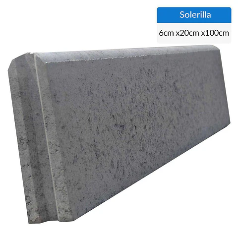 VIBRADO SOLERILLA 1MT.X0.20 CANTO REDONDO 046114