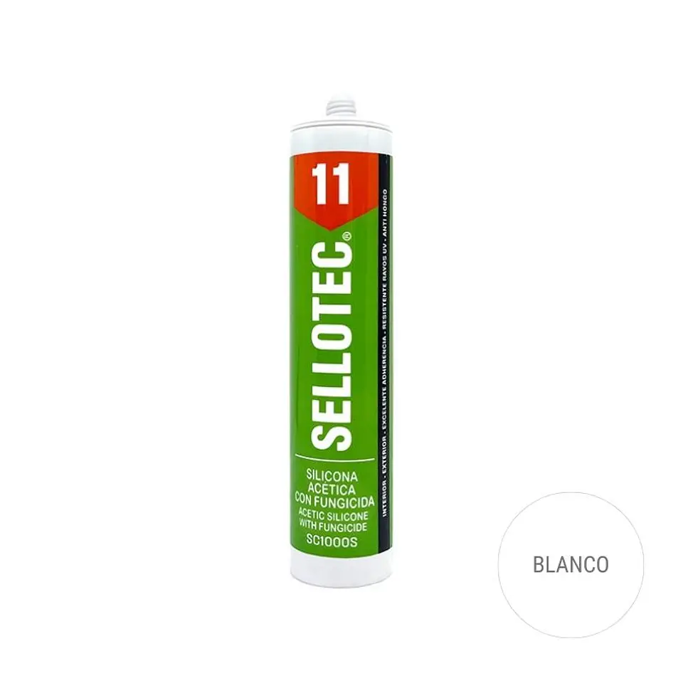 SILICONA C/FUNGICIDA SELLOTEC BLANCA 300ML 07011STC002 1