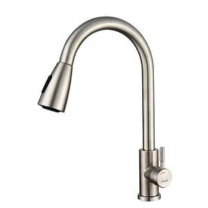 MONOMANDO LAVAPLATO C/EXTRAIBLE BRUSHED NICKEL 857-90