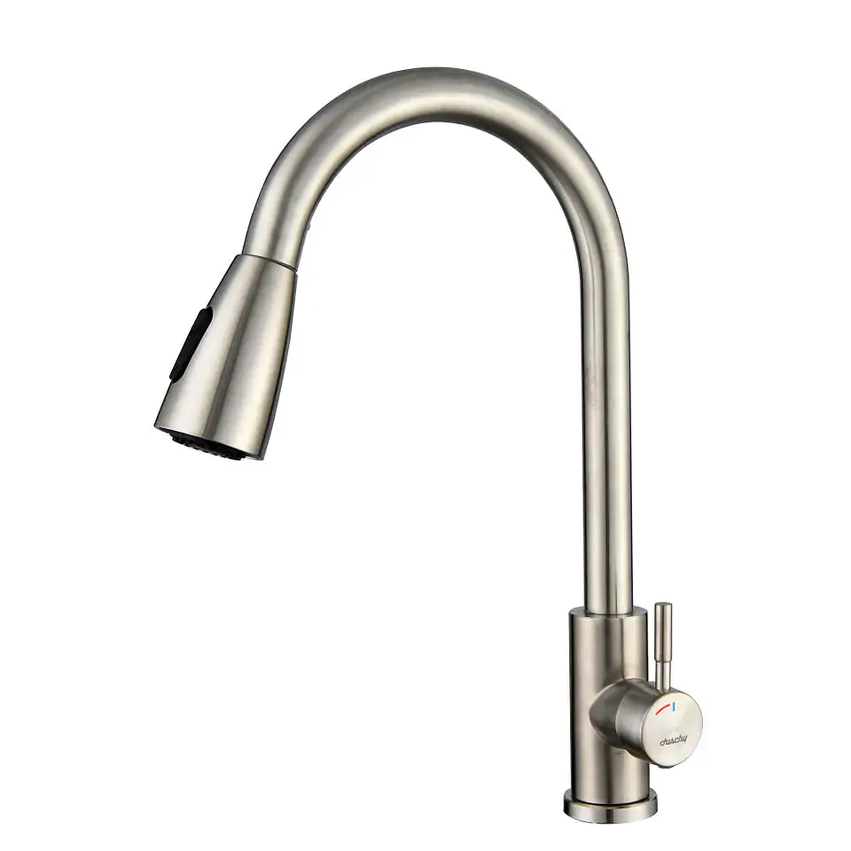 MONOMANDO LAVAPLATO C/EXTRAIBLE BRUSHED NICKEL 857-90 1