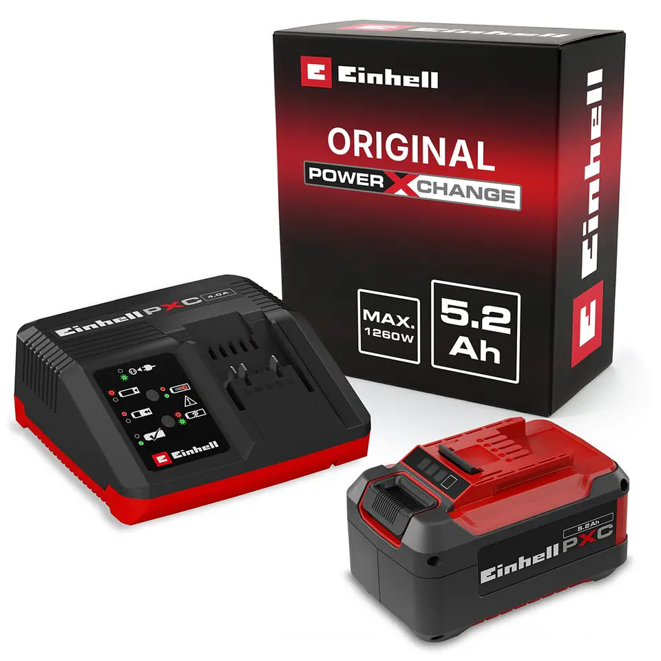 KIT STARTER BAT.5.2Ah+CARG.RAPIDO EINHELL 4512114 1