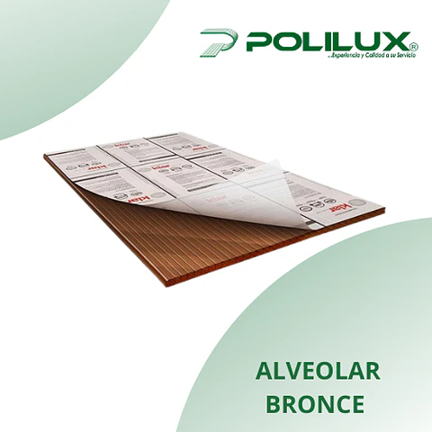 POLICARBONATO ALVEOLAR BRONCE 2.10X5.8MT.4 MM.PA414205