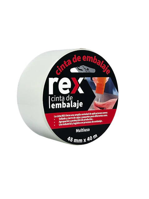 CINTA EMBALAJE TRANSPARENTE REX 40MT.29008