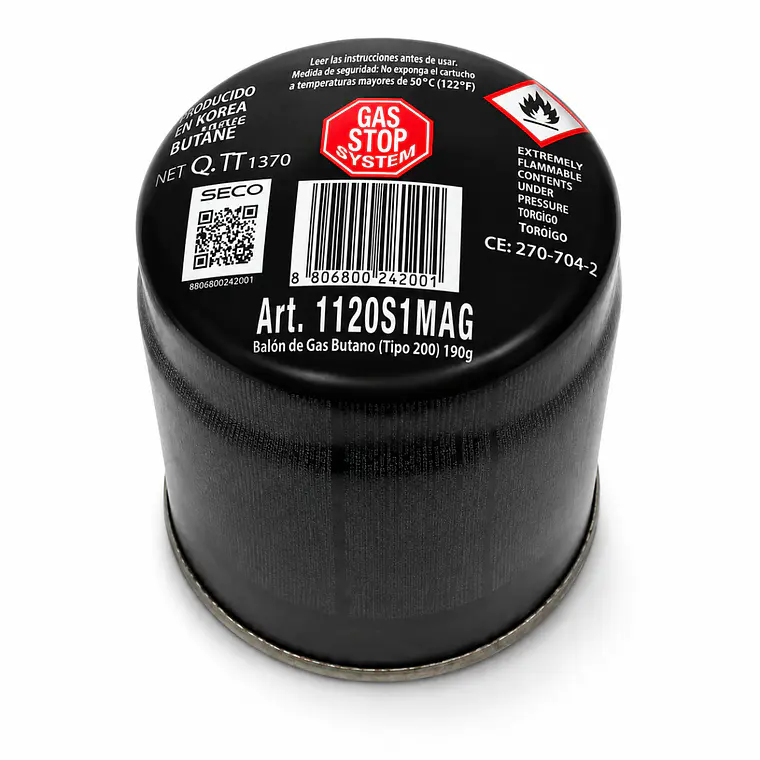 GAS BUTANO ATOM DESECHABLE 190 GR.9500154 1