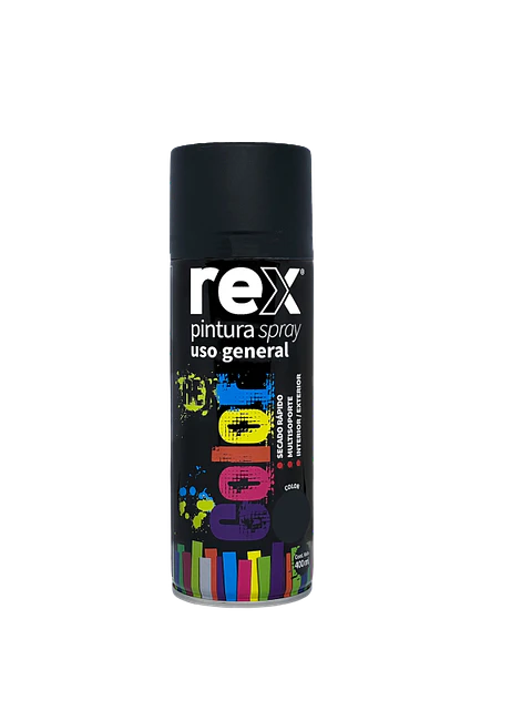SPRAY REX NEGRO MATE 400 ML.60015