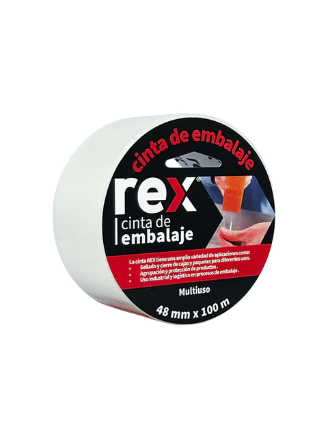 CINTA EMBALAJE TRANSPARENTE REX 100MT 29007