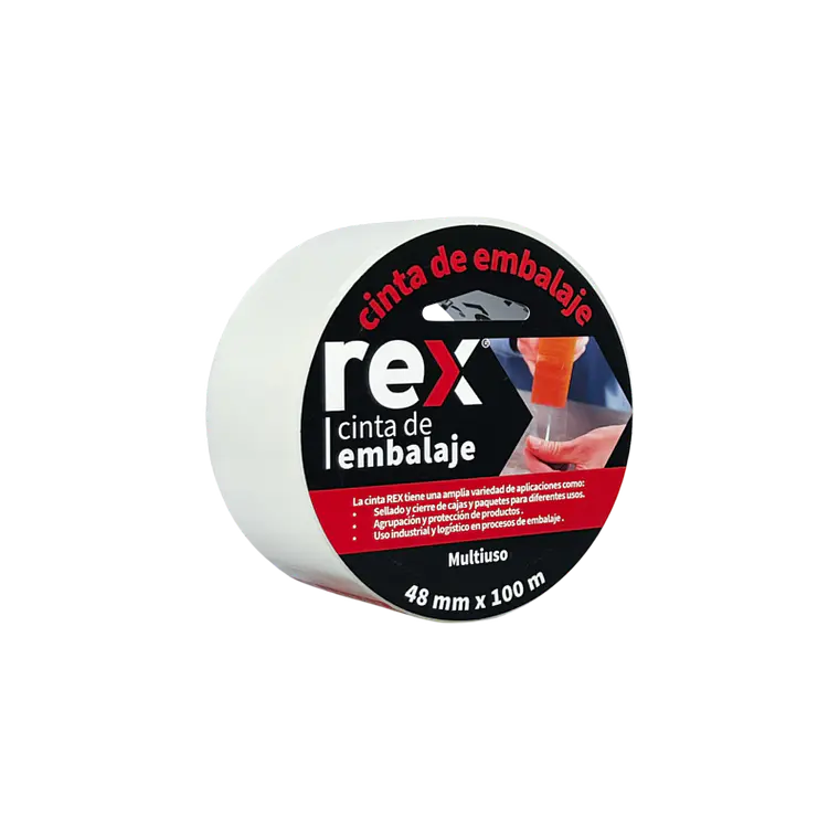 CINTA EMBALAJE TRANSPARENTE REX 100MT 29007 1