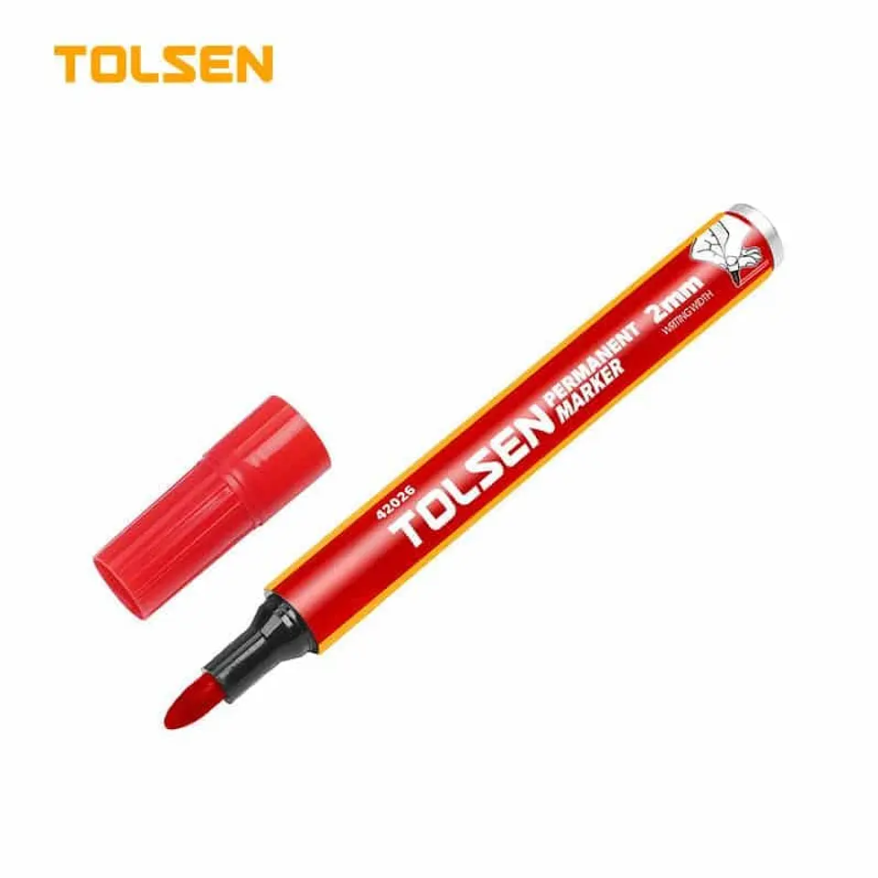 MARCADOR PERMANENTE TOLSEN ROJO 42026 1