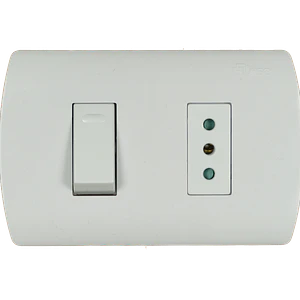 0100IA0269 INTERRUPTOR MEC EMB.9/12+ENCHUFE BLANCO