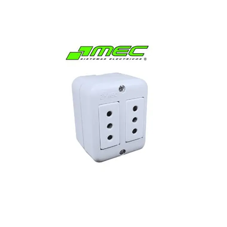 0200TA0542 ENCHUFE MEC S/P DOBLE 10 A.BLANCO 1