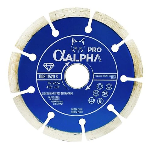 DISCO DIAMANTADO ALPHA 4.1/2" SEGMEN.DD811520S
