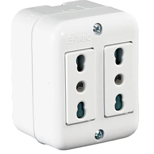 0200TA0546 ENCHUFE MEC S/P DOBLE 10/16 A.BLANCO