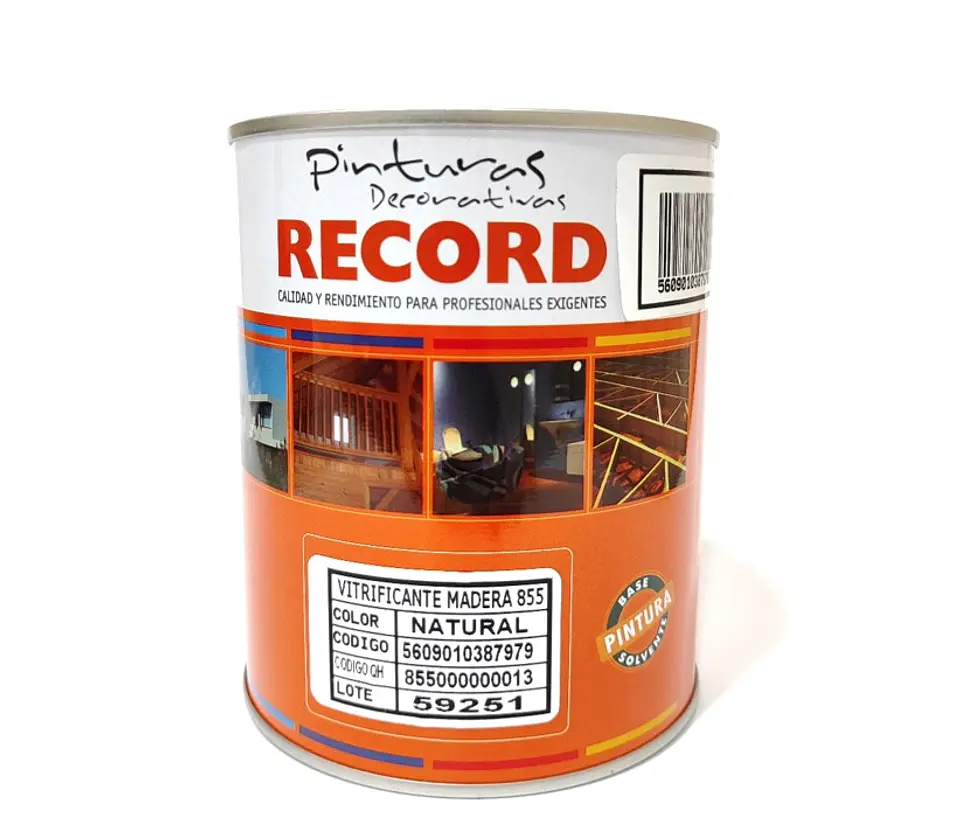 VITRIFICANTE RECORD MADERA INCOLORO 1/4GL.560901038797 1