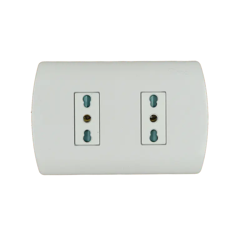 0200TA0509 ENCHUFE MEC EMB.DOBLE 10/16 A.BLANCO 1
