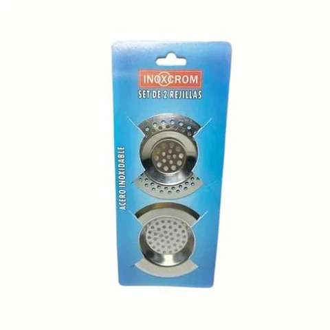 SET 2 REJILLAS LAVAPLATO ACERO INOX.INOXCROM S2REA