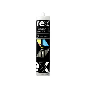 SILICONA REX ACETICA NEGRA 300 ML.30392/30363