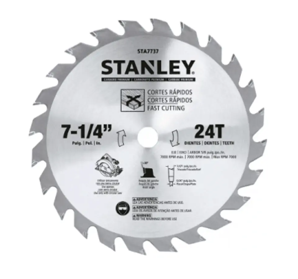 HOJA SIERRA CIRCULAR STANLEY 7.1/4