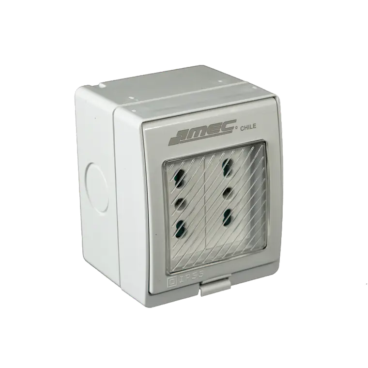 ENCHUFE DOBLE 10/16 A.MEC HIDROBOX IP55 7500HX7782 1