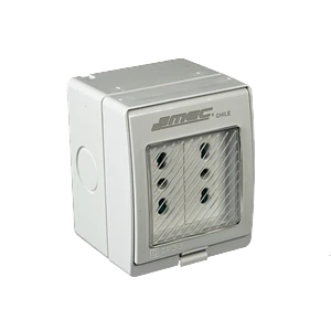 ENCHUFE DOBLE 10/16 A.MEC HIDROBOX IP55 7500HX7782