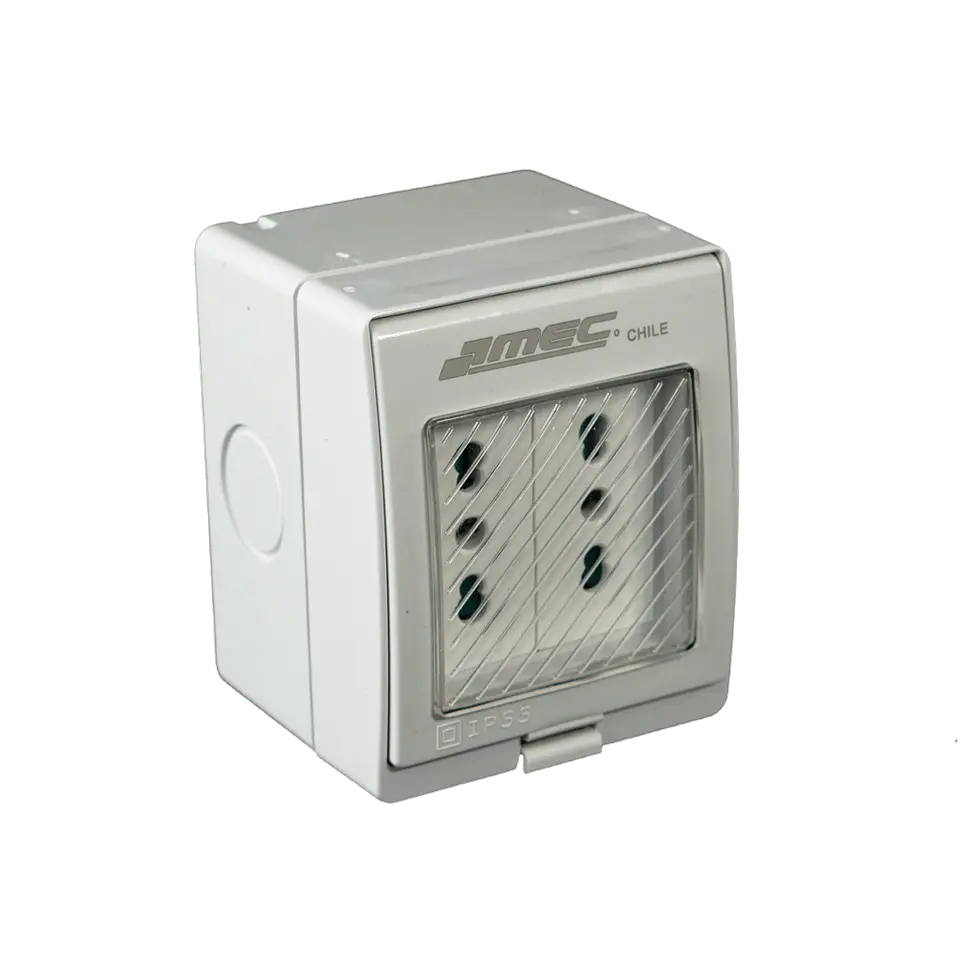 ENCHUFE DOBLE 10/16 A.MEC HIDROBOX IP55 7500HX7782 1