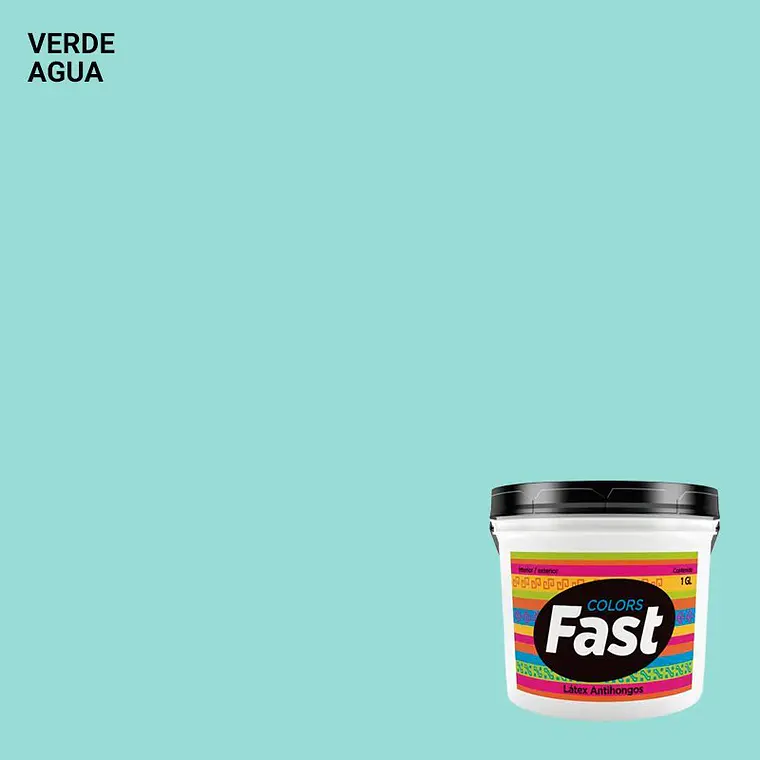 LATEX FAST TRICOLOR VERDE AGUA GALON 1