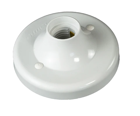 5000PR0396 BASE RECTA PVC MEC BASE ANCHA E-27 BLAN