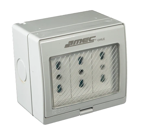 ENCHUFE TRIPLE MEC10/16 A.HIDROBOX IP55 7500HX7783