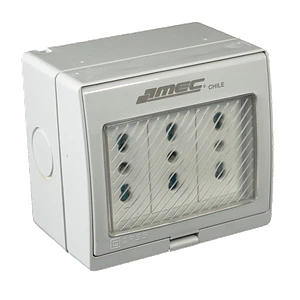 ENCHUFE TRIPLE MEC10/16 A.HIDROBOX IP55 7500HX7783