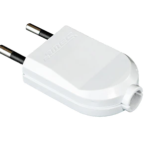 0300MV0231 ENCHUFE MACHO PLANO 2P 10 A.MEC BLANCO