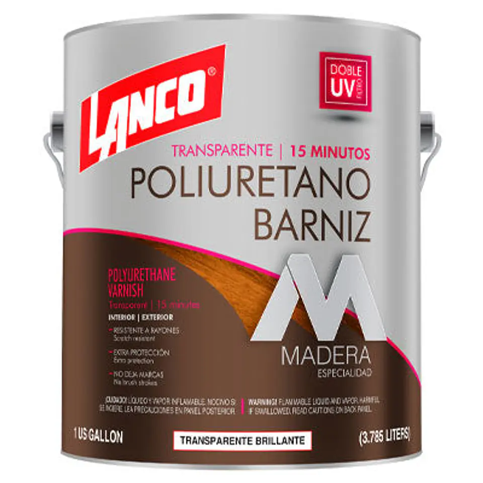 BARNIZ POLIURETANO TRANSPARENTE LANCO 1/4 GLN 360-5 1