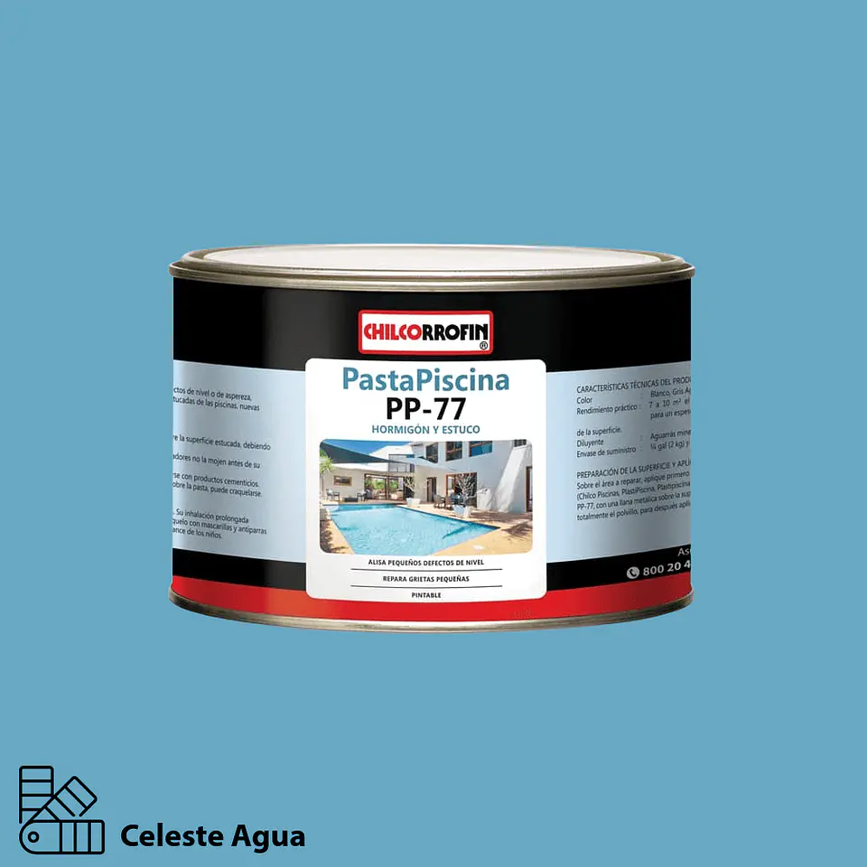 PASTA PISCINA CHILCORROFIN PP-77 CELESTE 2 KG. 32605298/7805206081555 1