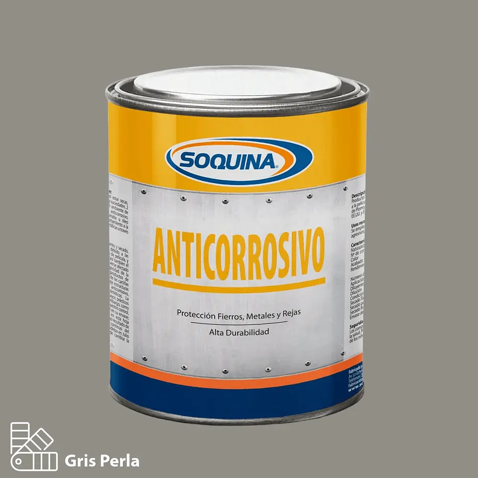 ANTICORROSIVO SOQUINA 1/4 GALON GRISPERLA 20360004 1