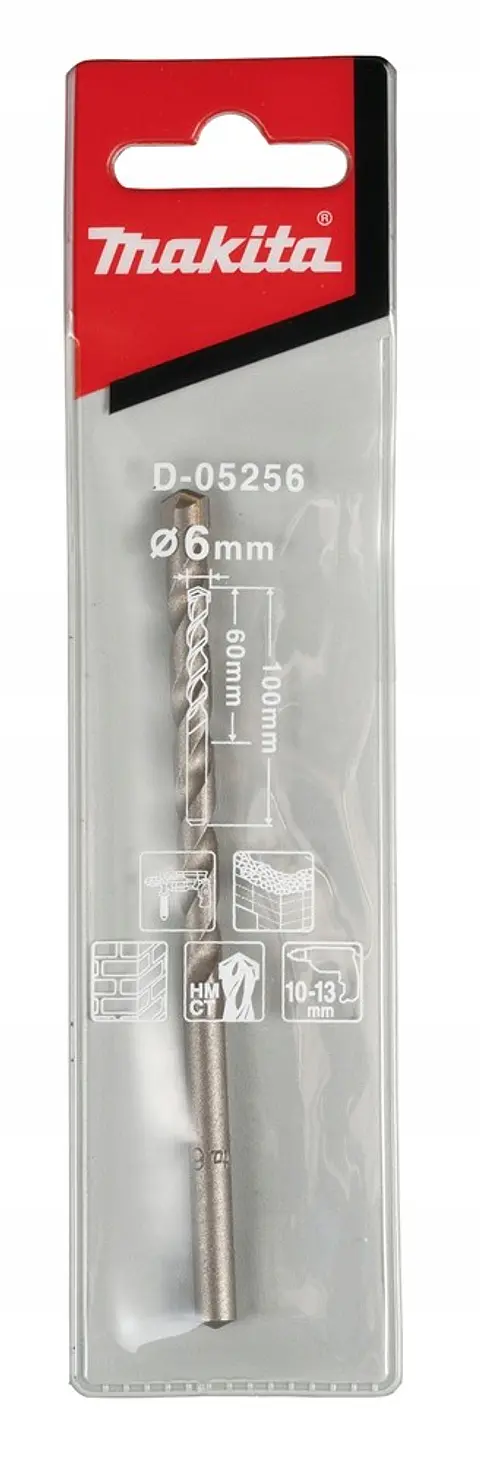 BROCA CONCRETO MAKITA 6MM X 100MM D-05256